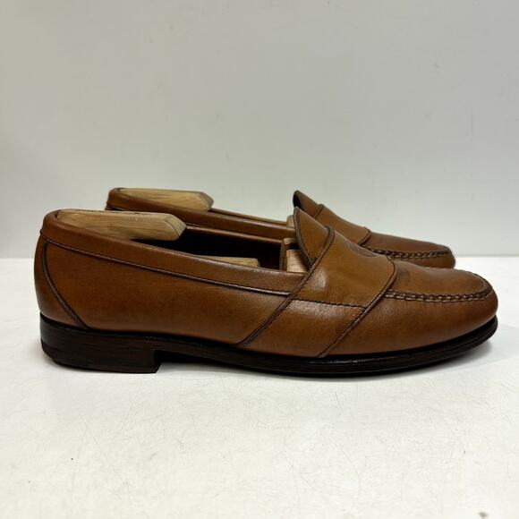 EUC Ralph Lauren x Allen Edmonds Tan Moorland Concord Loafer Bench Made USA 9.5 - Picture 5 of 16